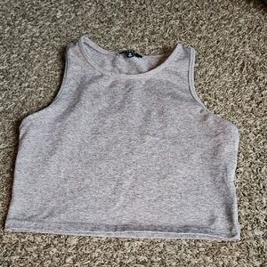 Zobha Light Brown Crop Top